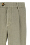 brunello cucinelli garment-dyed linen gabardine trousers