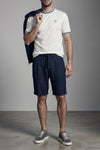 garment-dyed linen bermuda shorts