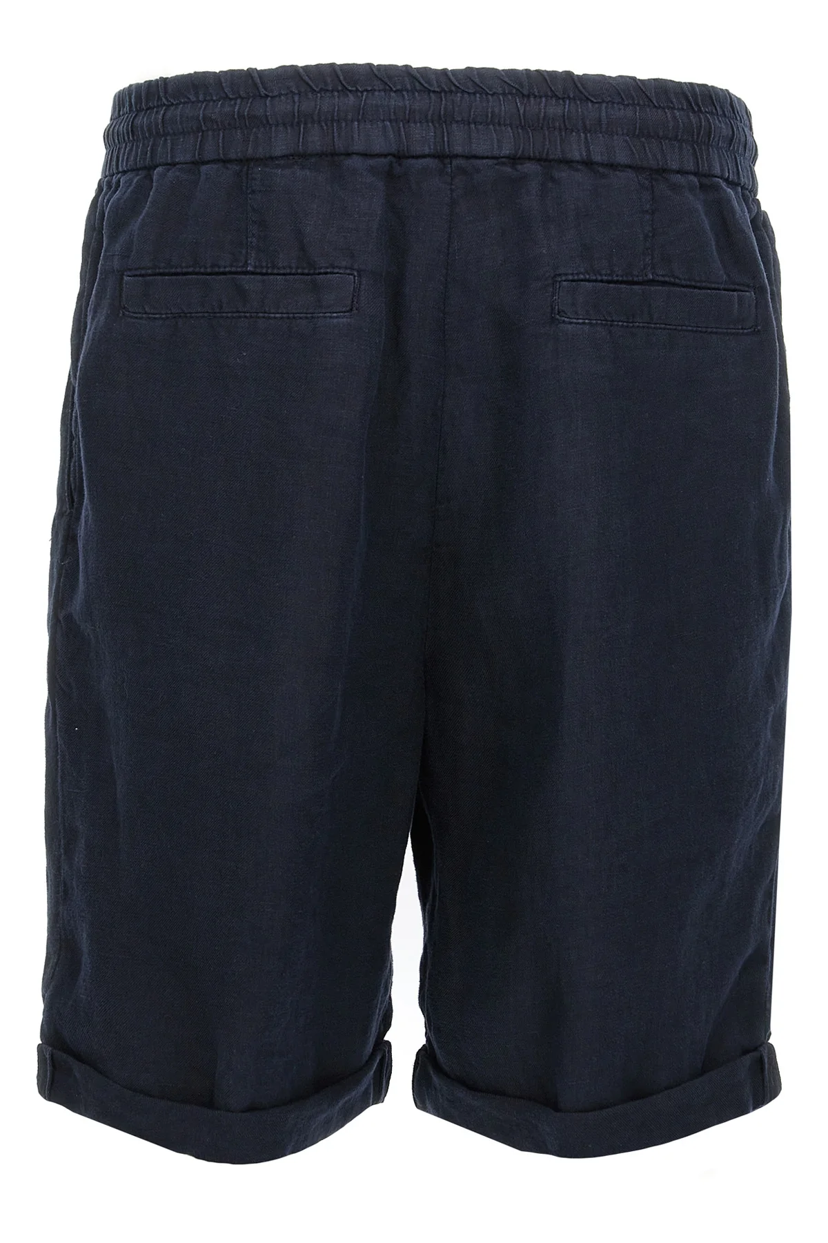 garment-dyed linen bermuda shorts