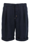 garment-dyed linen bermuda shorts