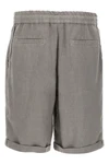 garment-dyed linen bermuda shorts