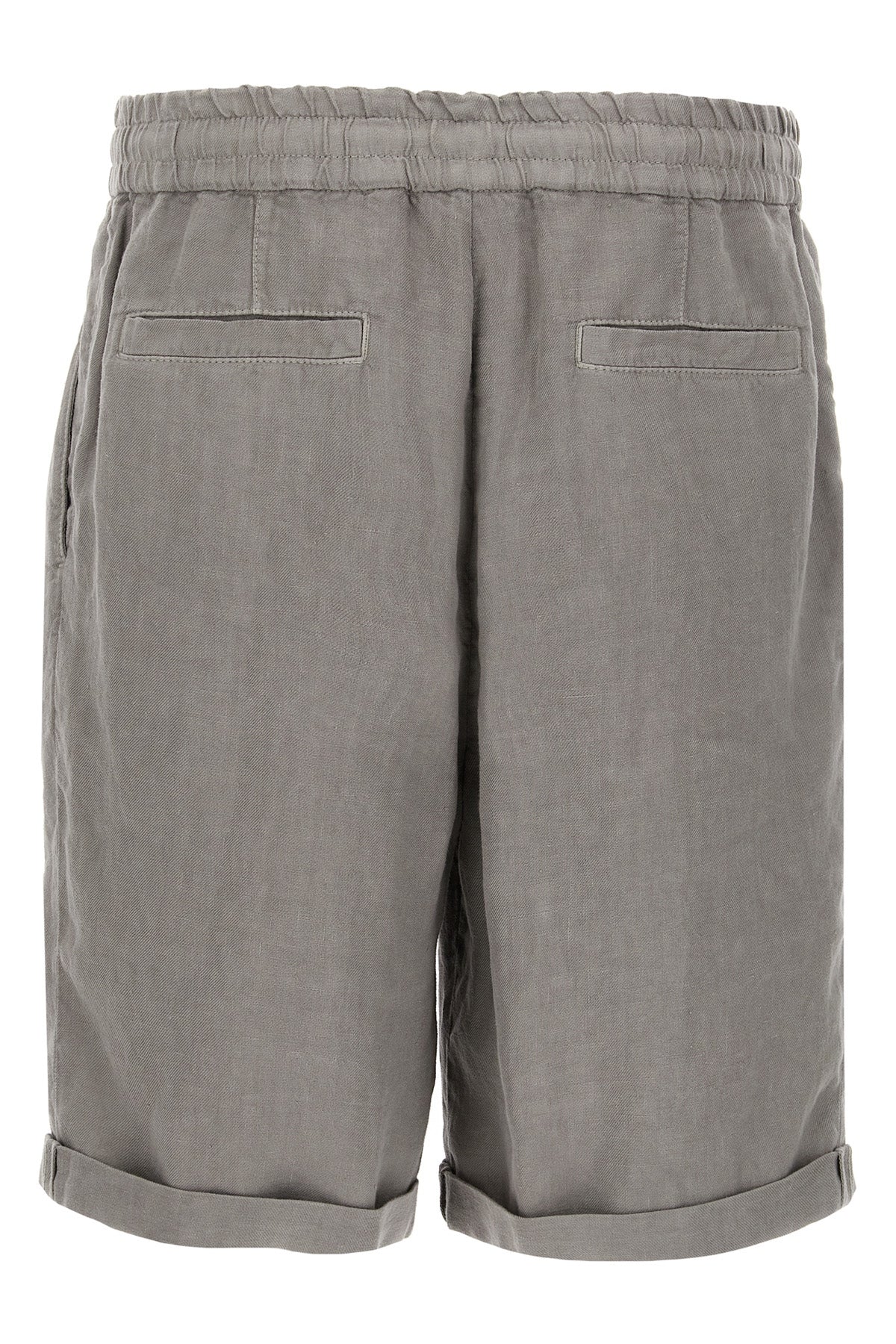 garment-dyed linen bermuda shorts