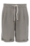garment-dyed linen bermuda shorts