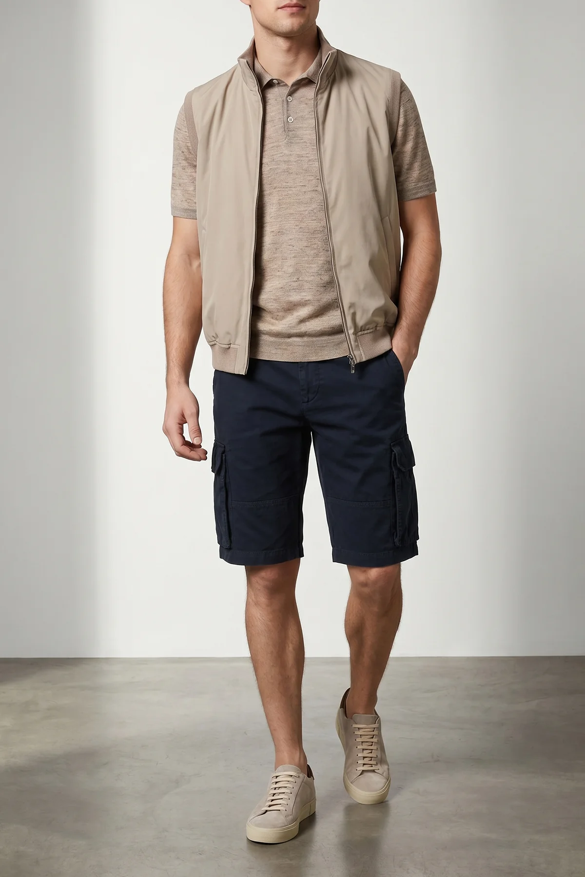 garment-dyed twisted cotton gabardine bermuda shorts