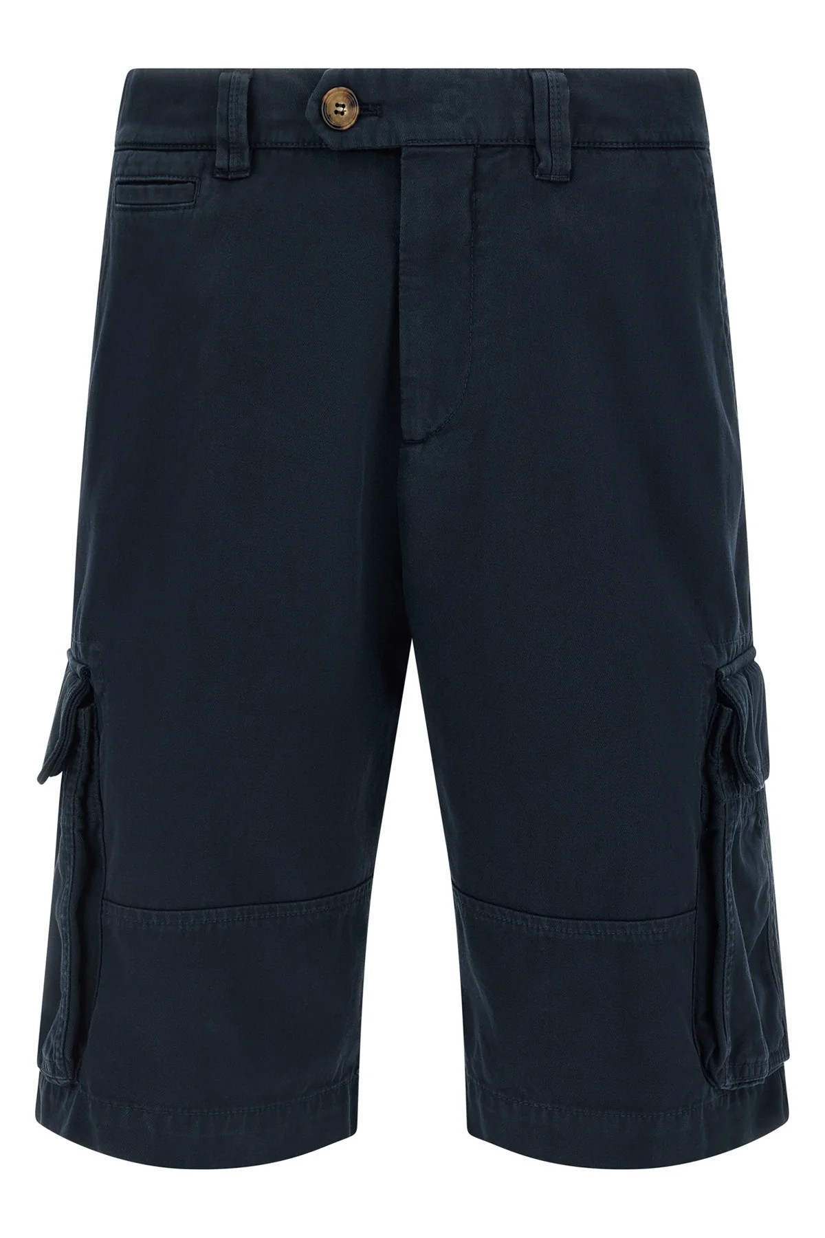 garment-dyed twisted cotton gabardine bermuda shorts