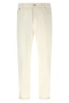 brunello cucinellis solid-color cotton denim jeans