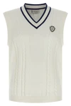 braided cotton knit vest
