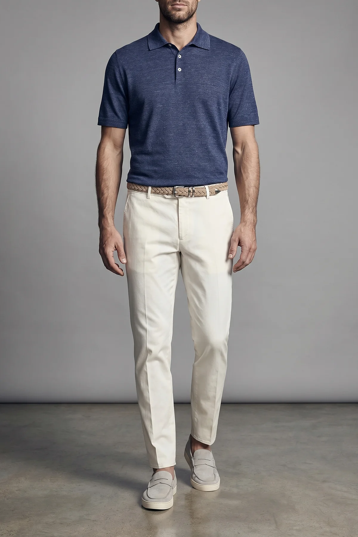BRUNELLO CUCINELLI 54 american pima comfort garment-dyed gabardine cotton trousers