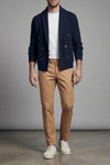 american pima comfort garment-dyed gabardine cotton trousers