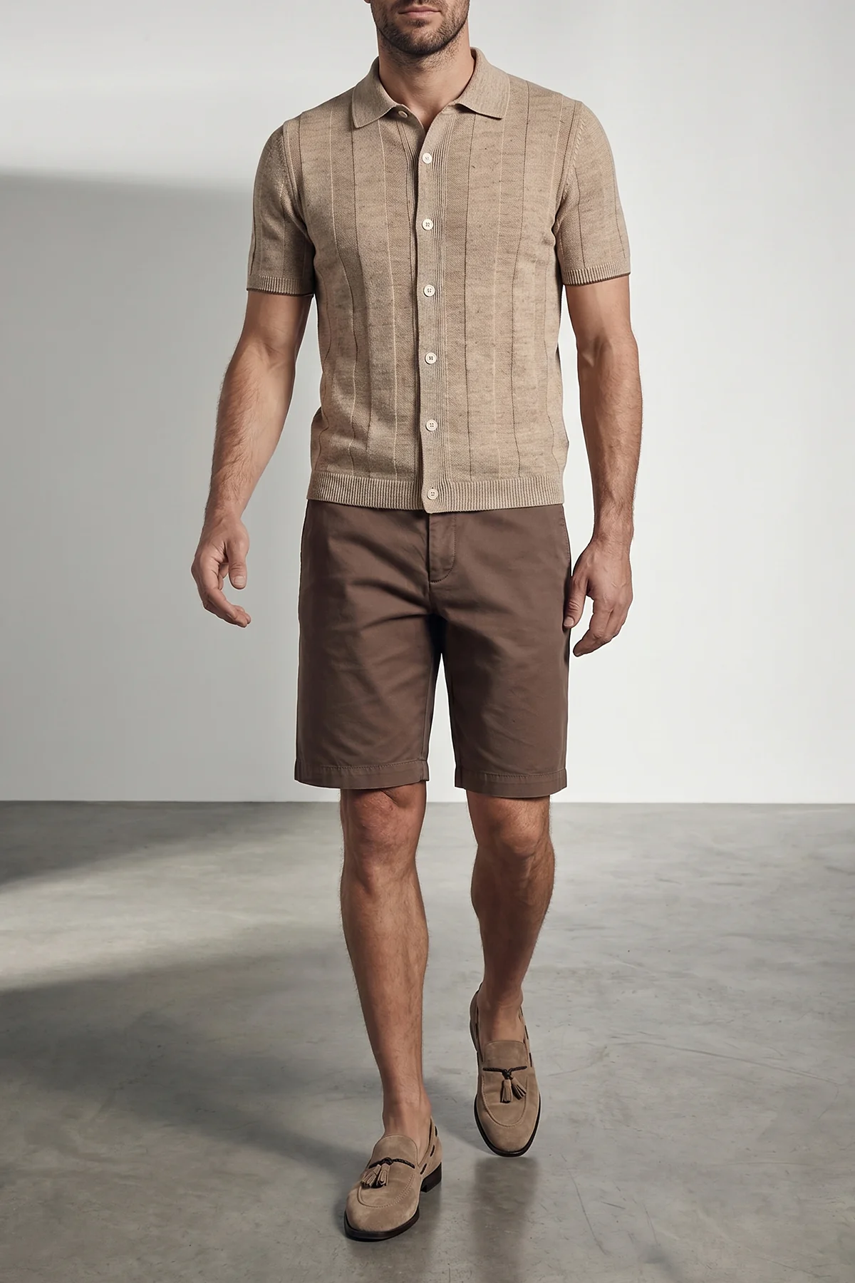 BRUNELLO CUCINELLI 54 garment-dyed american pima cotton gabardine bermudas