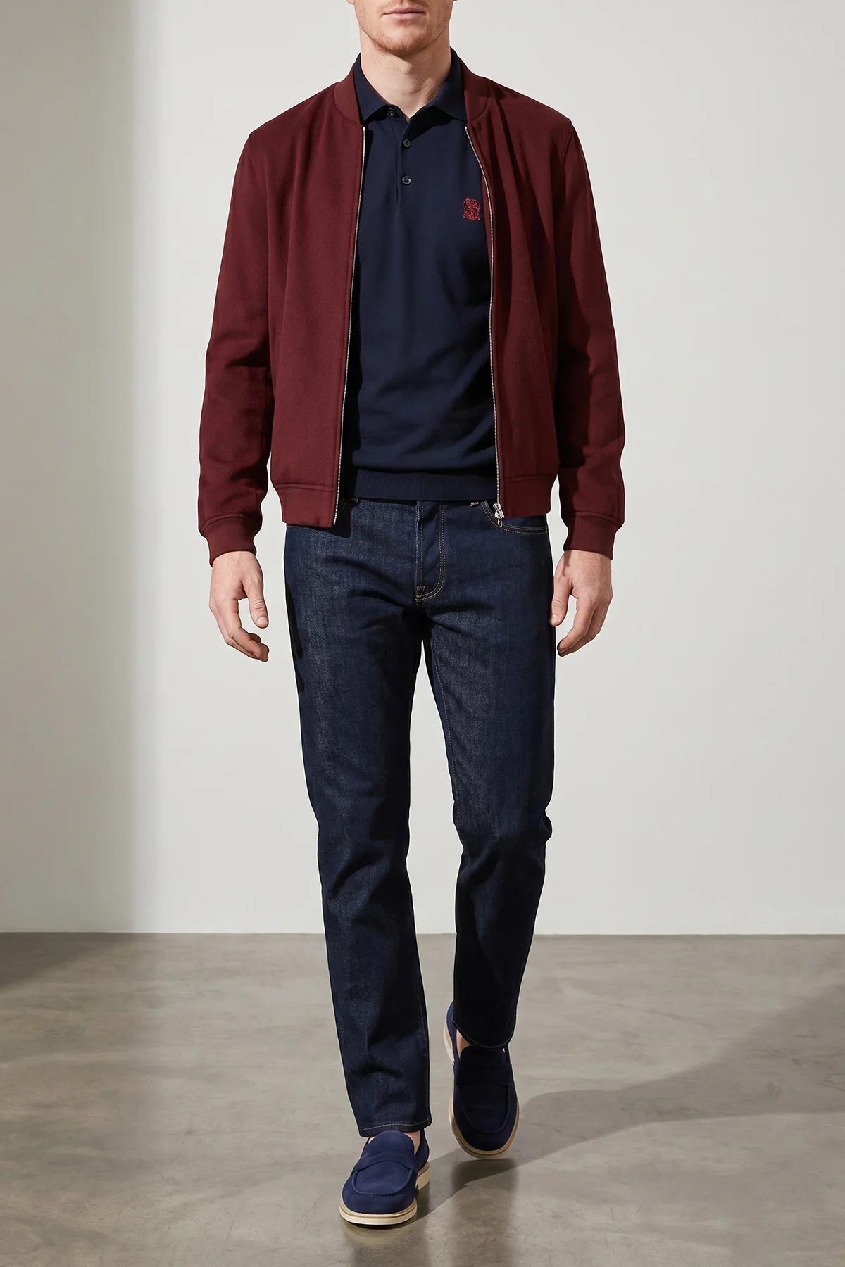 polo shirt in light cotton knit