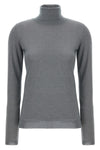 sparkling cashmere and silk blend turtleneck sweater