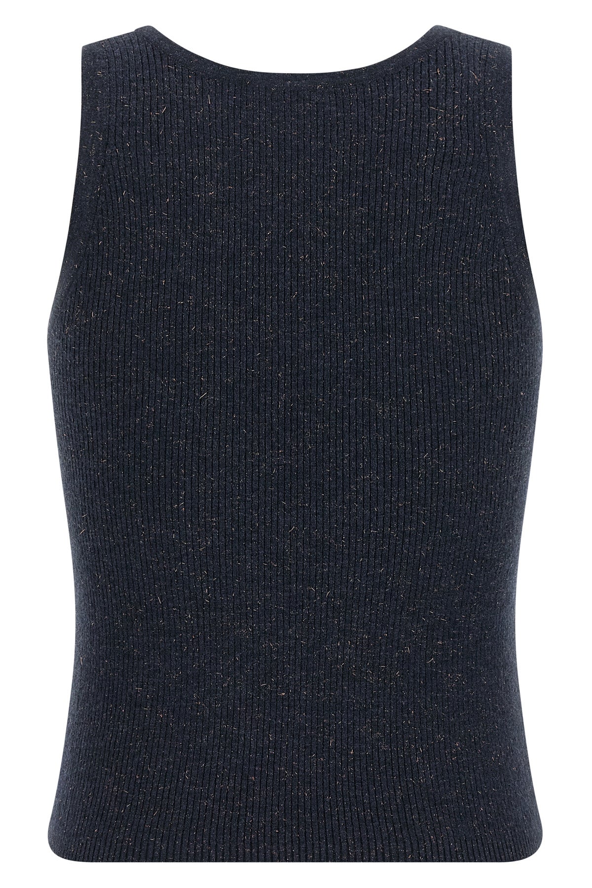 BRUNELLO CUCINELLI L sparkling ribbed cashmere tank top woven