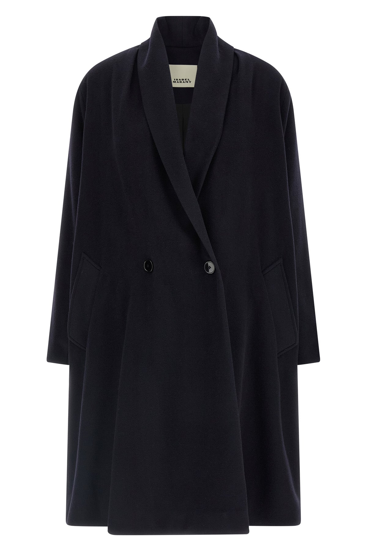 ISABEL MARANT 36 elise double-breasted wool blend long coat
