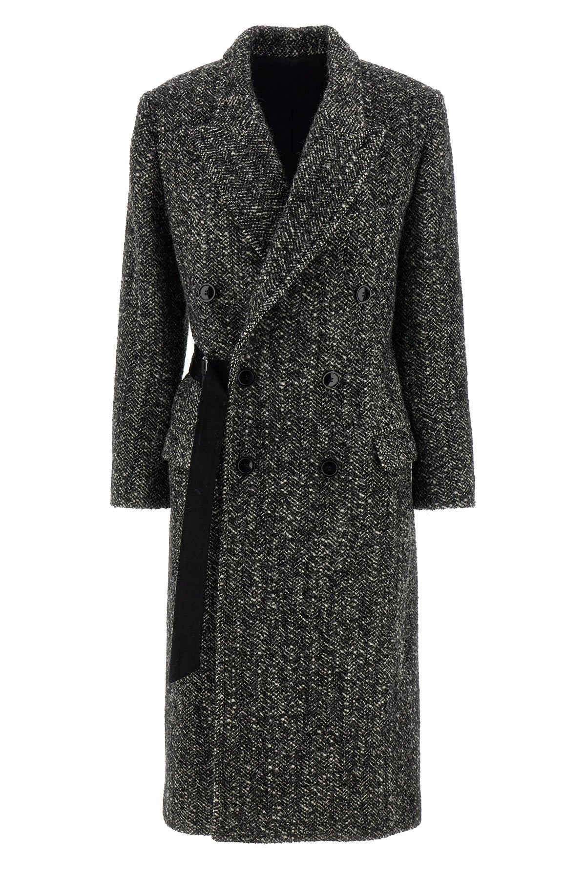 ISABEL MARANT 36 ebyane coat in herringbone virgin wool blend