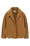 the isabel marant volinda jacket features a voluminous cocoon silhouette made of