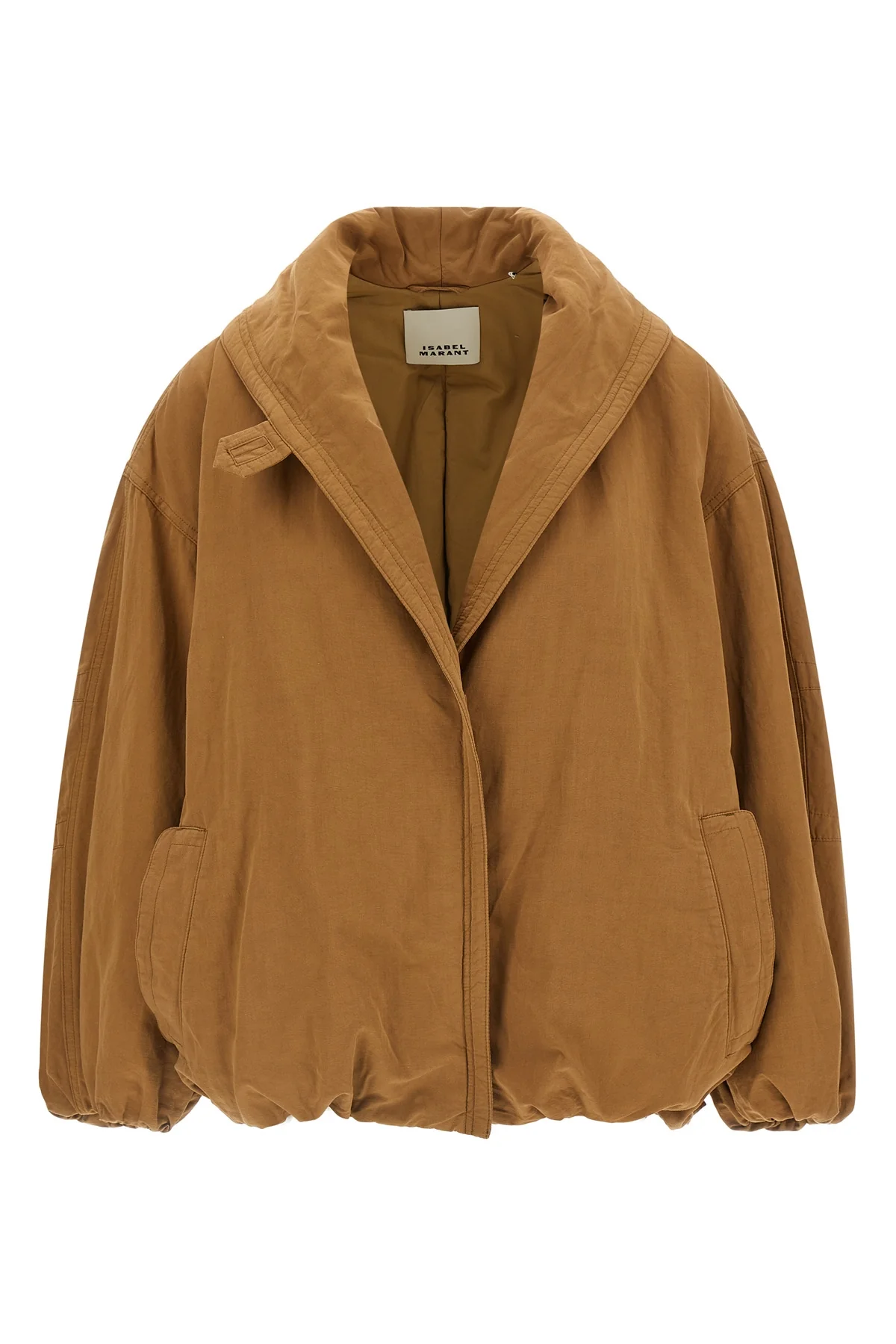 the isabel marant volinda jacket features a voluminous cocoon silhouette made of