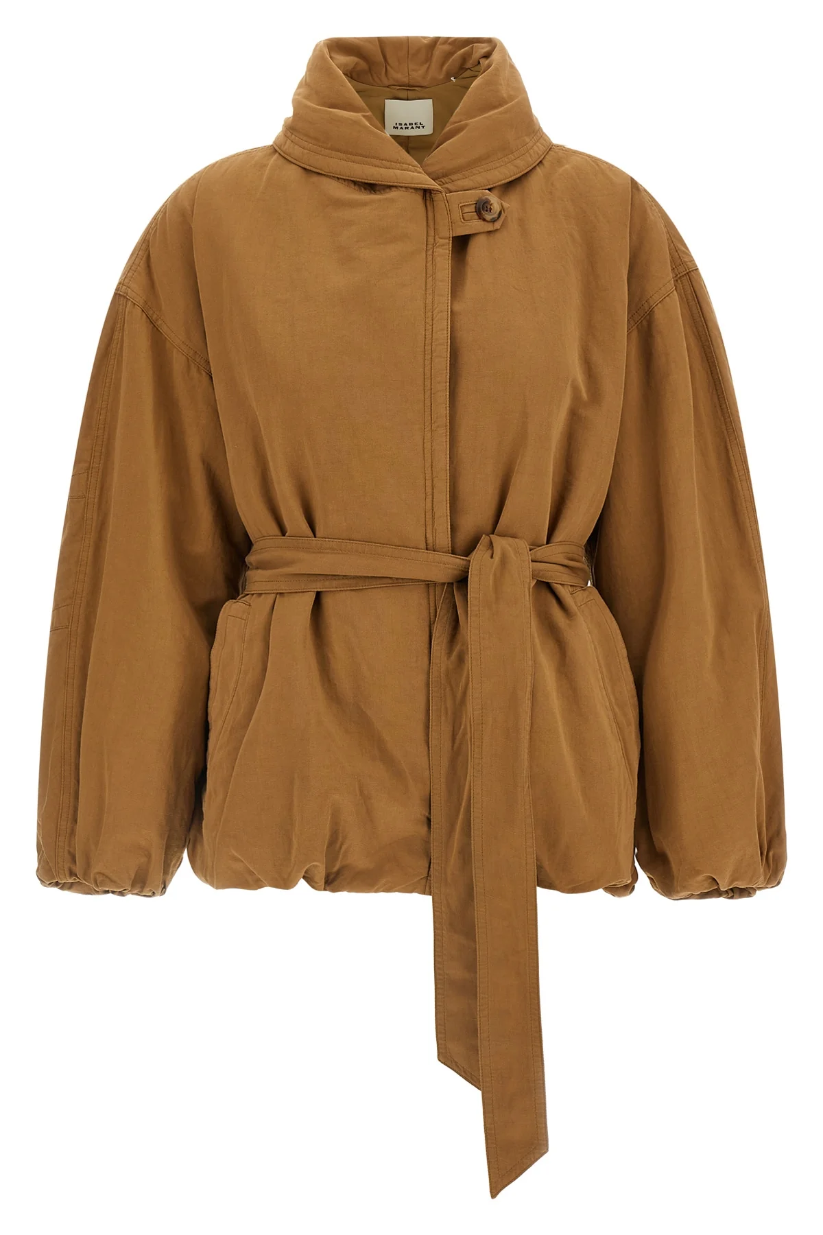 the isabel marant volinda jacket features a voluminous cocoon silhouette made of