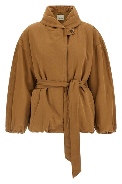 the isabel marant volinda jacket features a voluminous cocoon silhouette made of