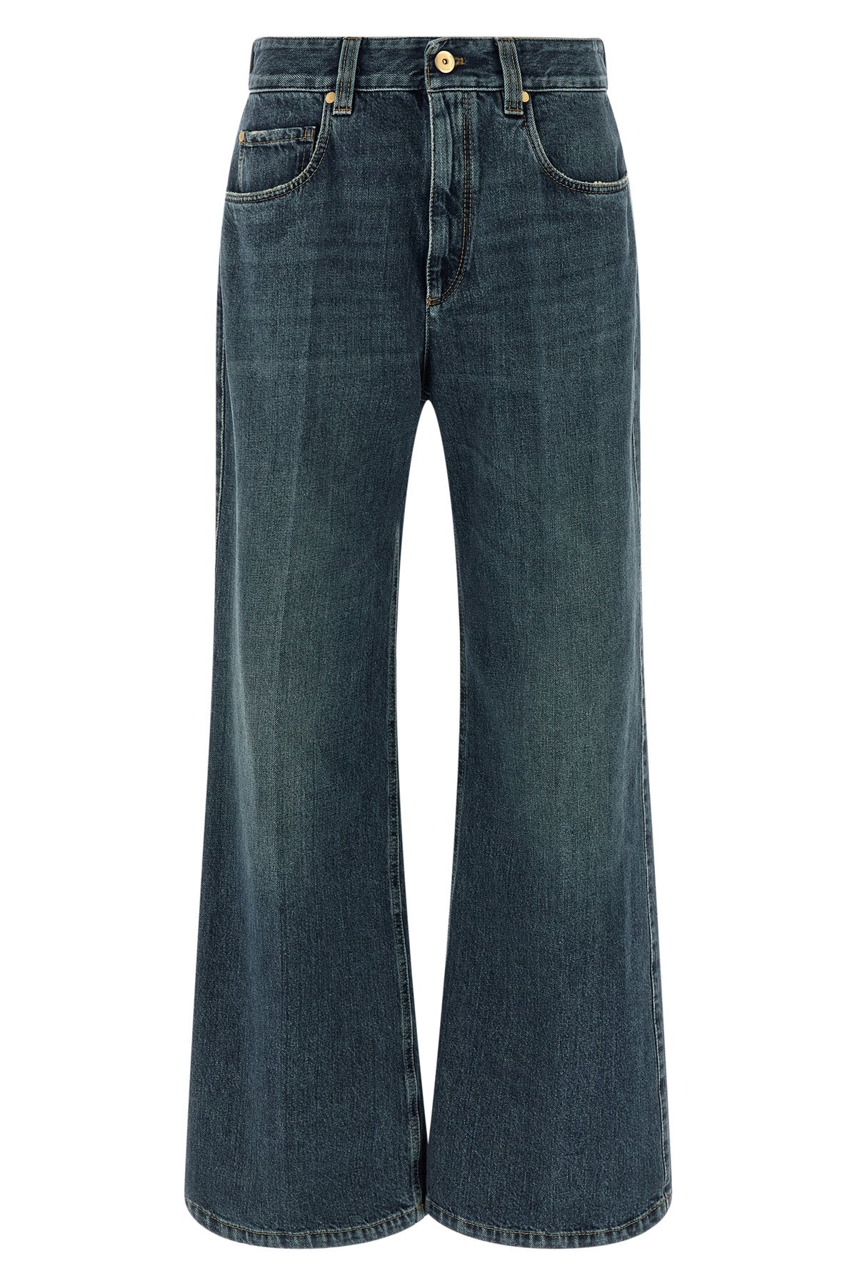 BRUNELLO CUCINELLI 40 contemporary loose used-effect authentic stone washed denim jeans