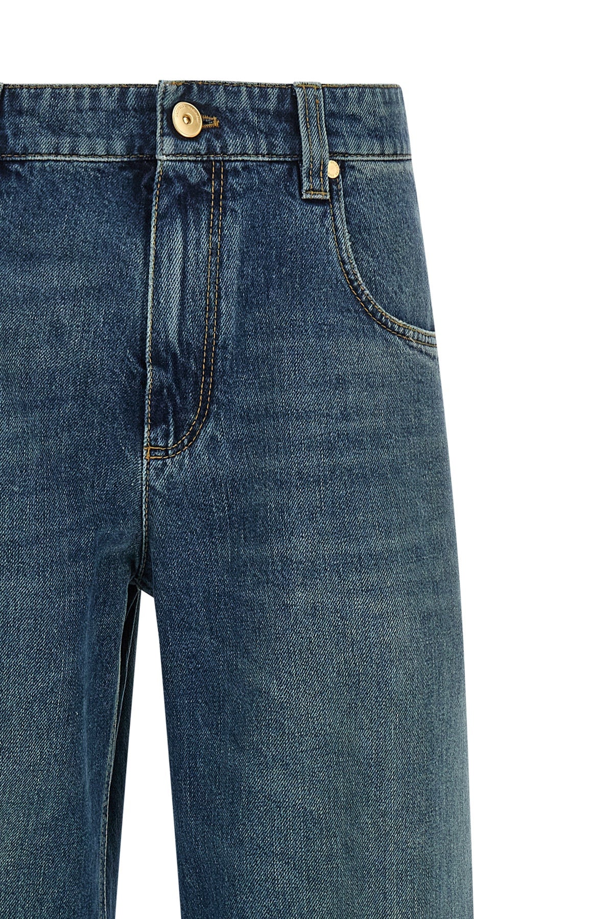 stonewashed cotton denim jeans