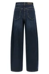 wide barrel full lenght mid-rise jeans in cotton denim