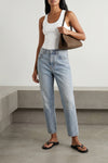 baggy tapered authentic denim jeans