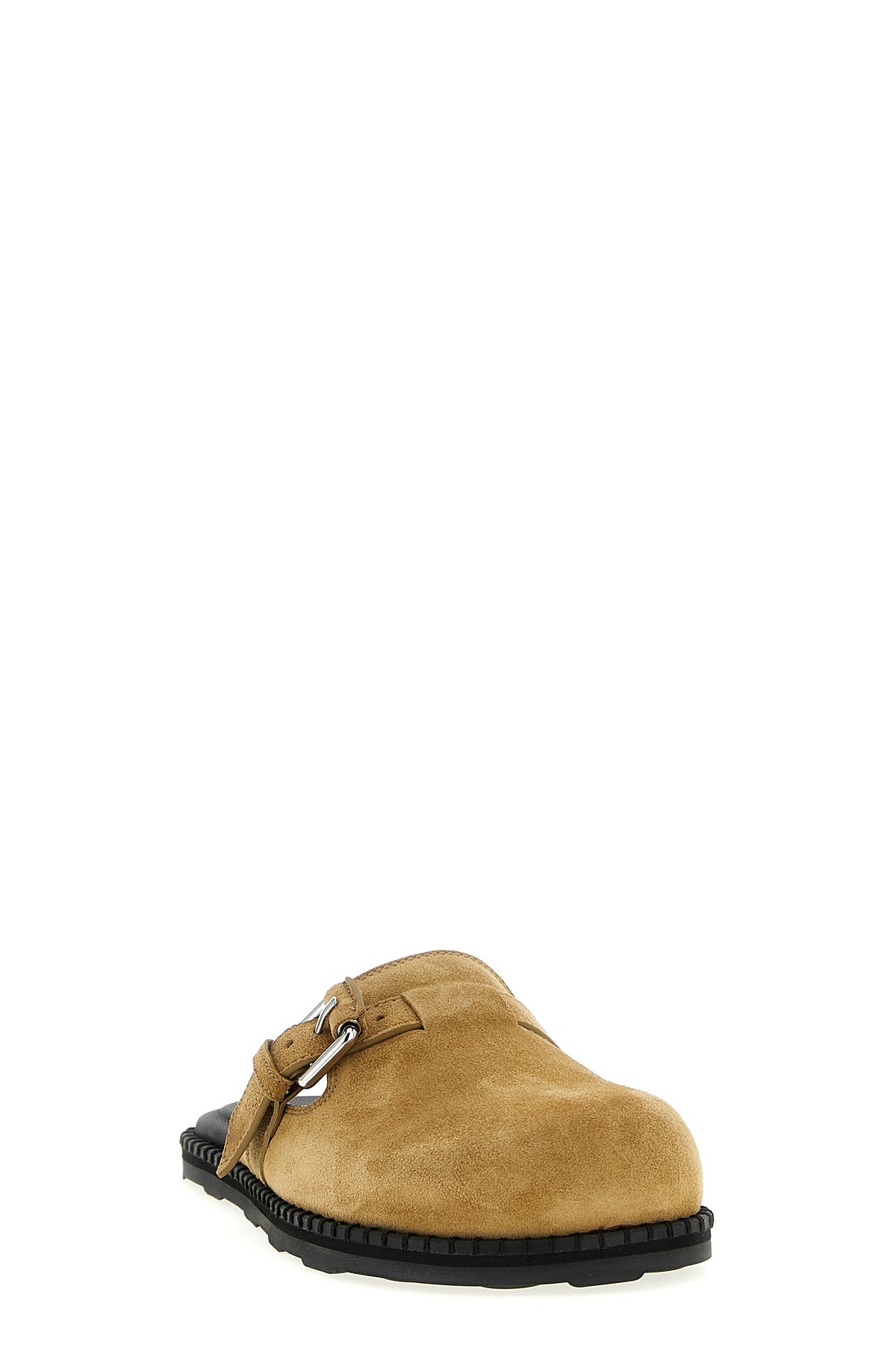 MOSCHINO 36 suede sabots