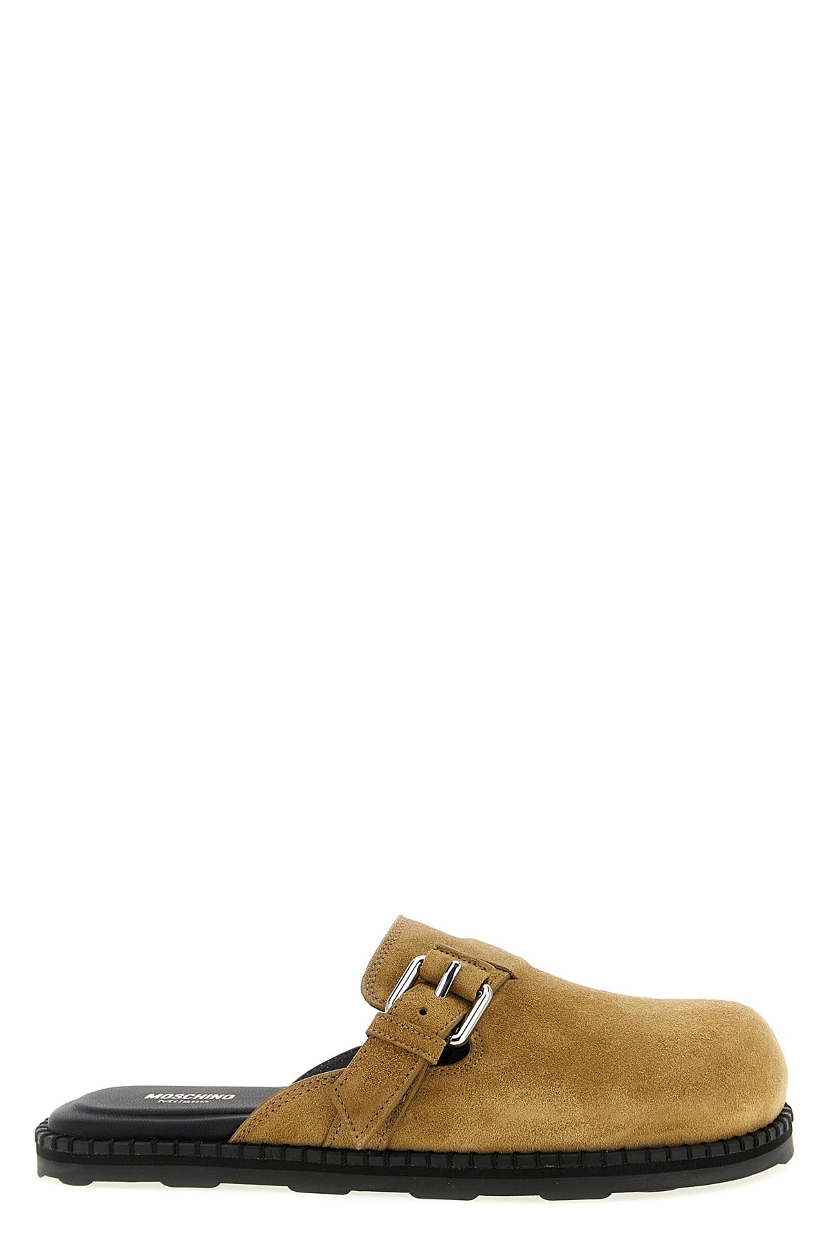 MOSCHINO 36 suede sabots