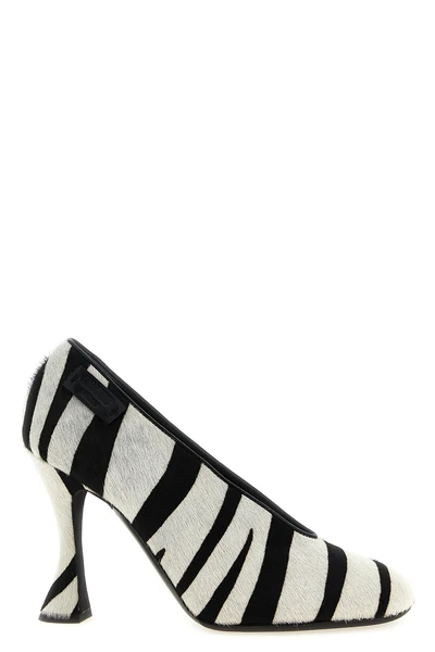 moschino zebra print pony hair pumps redefine the codes of formal footwear throu