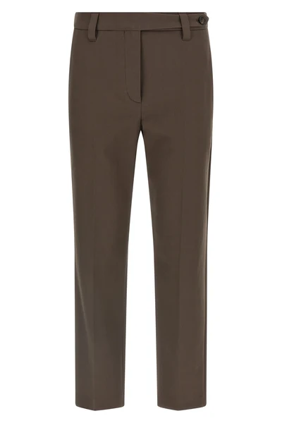 micro striped cotton trousers