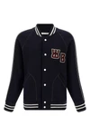 the october varsity boiled wool bomber jacket