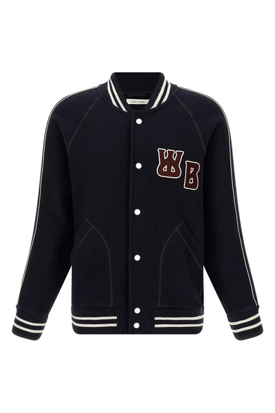 the october varsity boiled wool bomber jacket