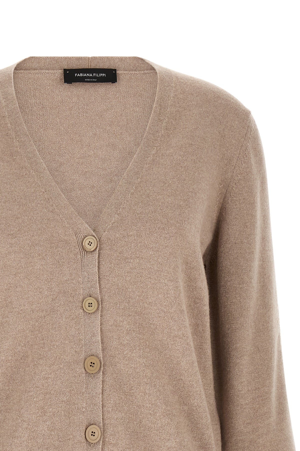 the fabiana filippi cardigan defines essential elegance through a classic v-neck