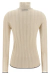 ribbed stretch lurex viscose sweater