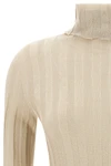 ribbed stretch lurex viscose sweater