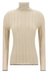 ribbed stretch lurex viscose sweater