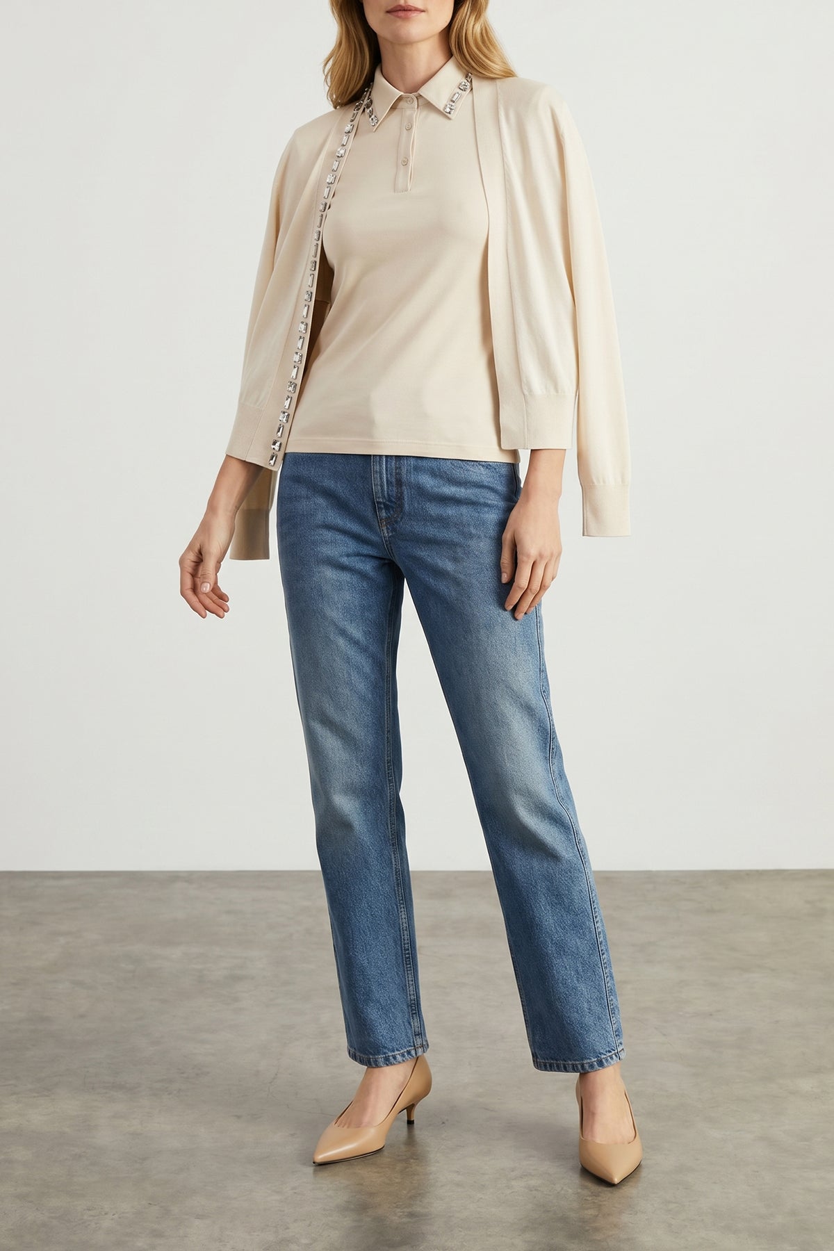FABIANA FILIPPI 44 cardigan in light cashmere and silk blend