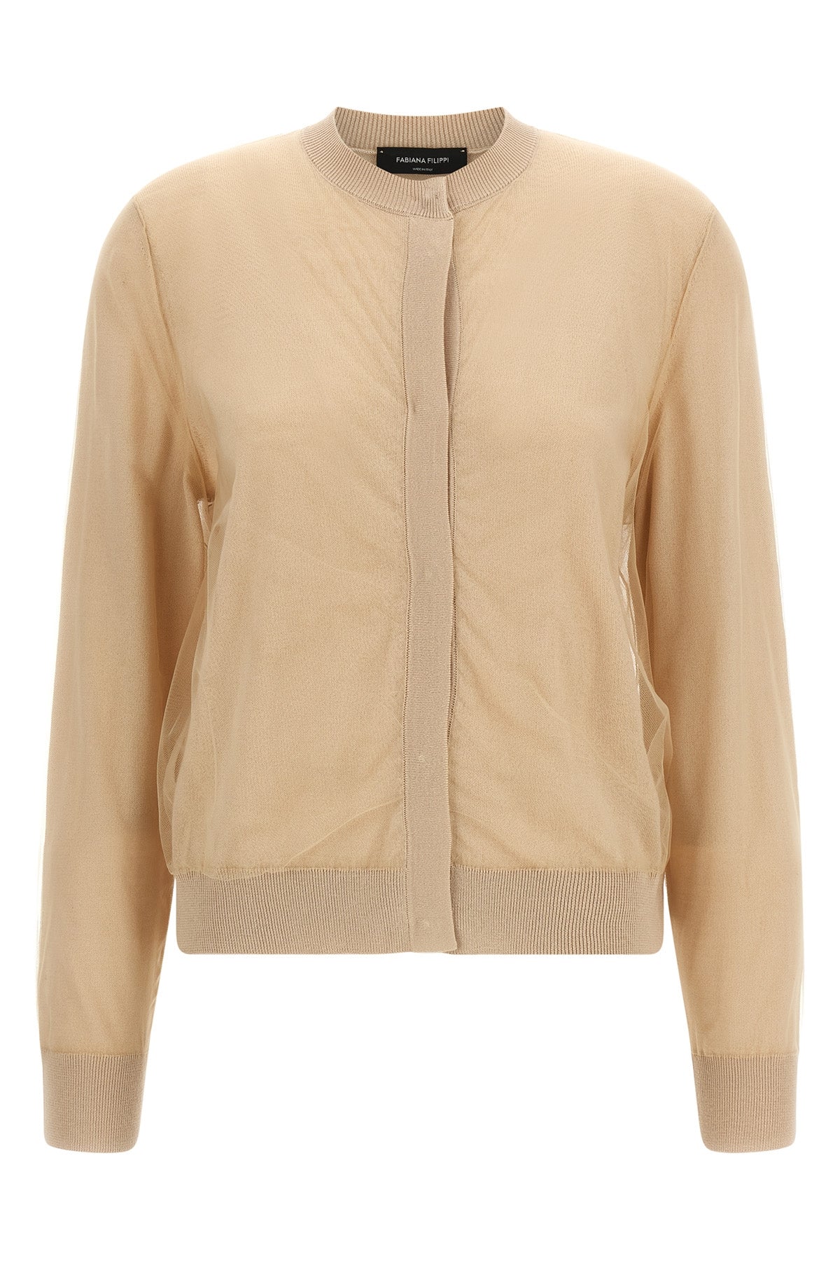 FABIANA FILIPPI 38 fine knit cotton blend wool cardigan