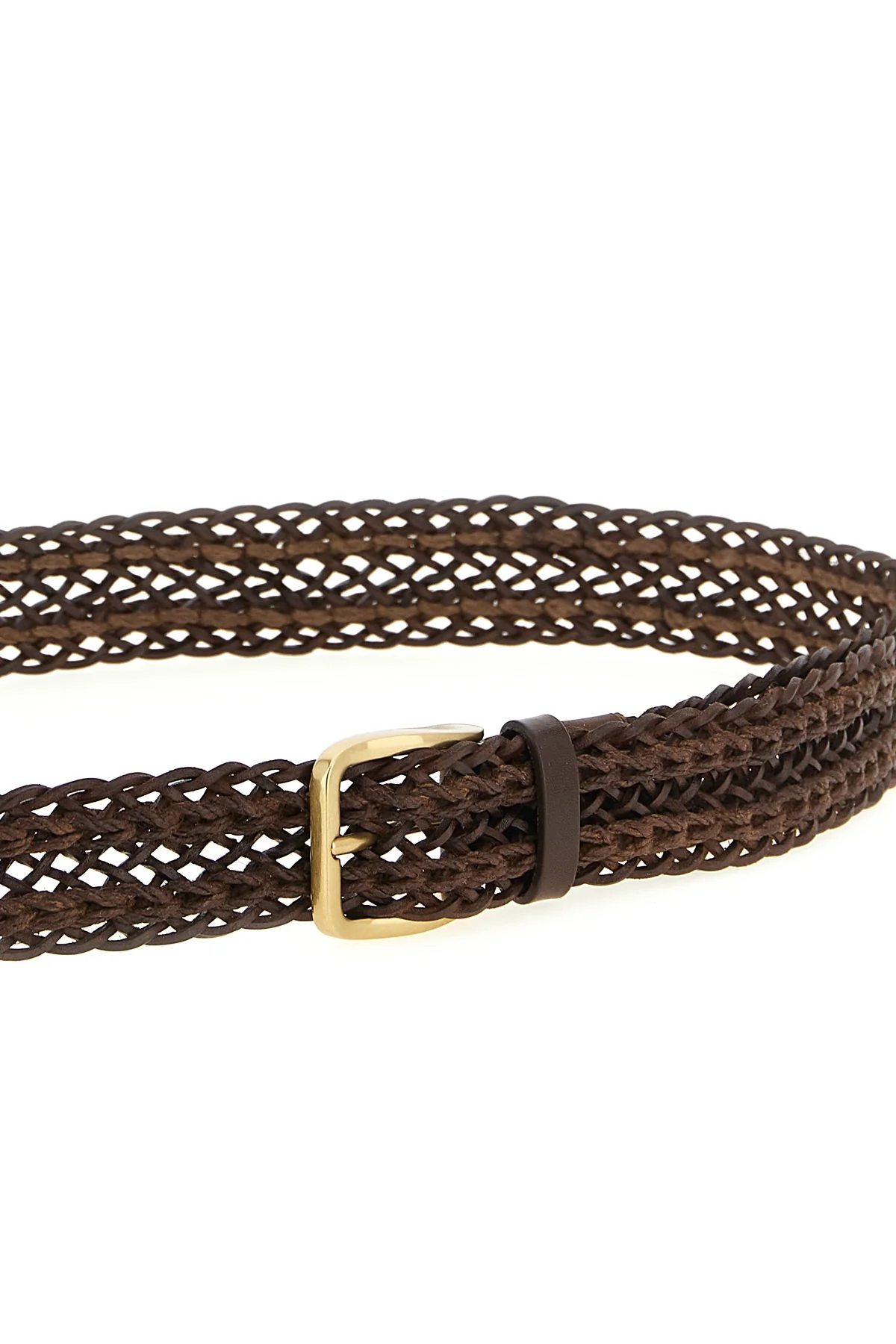 the brunello cucinelli woven calf leather belt