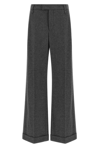 virgin wool and cashmere mélange blend trousers