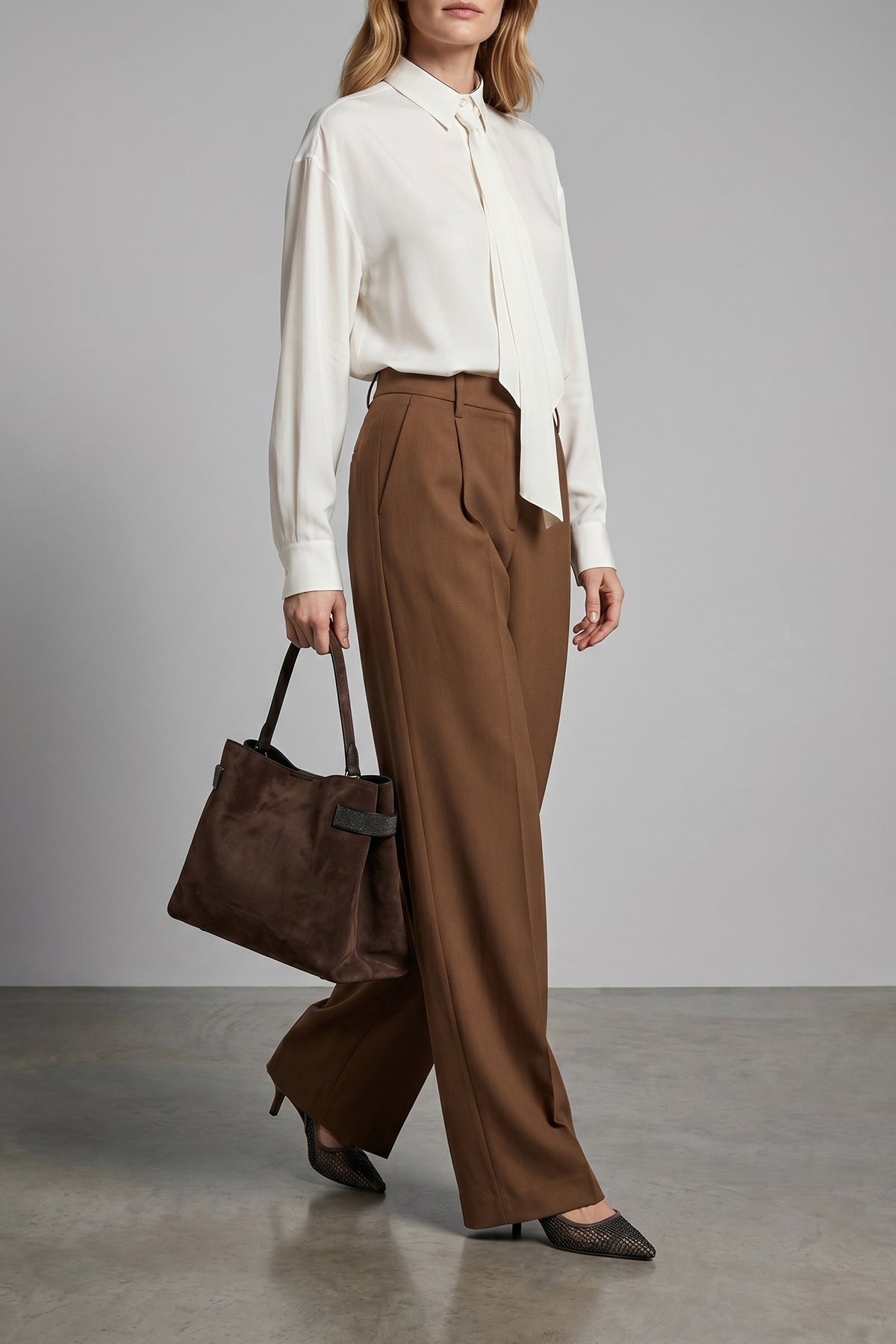BRUNELLO CUCINELLI OS large essence suede handbag