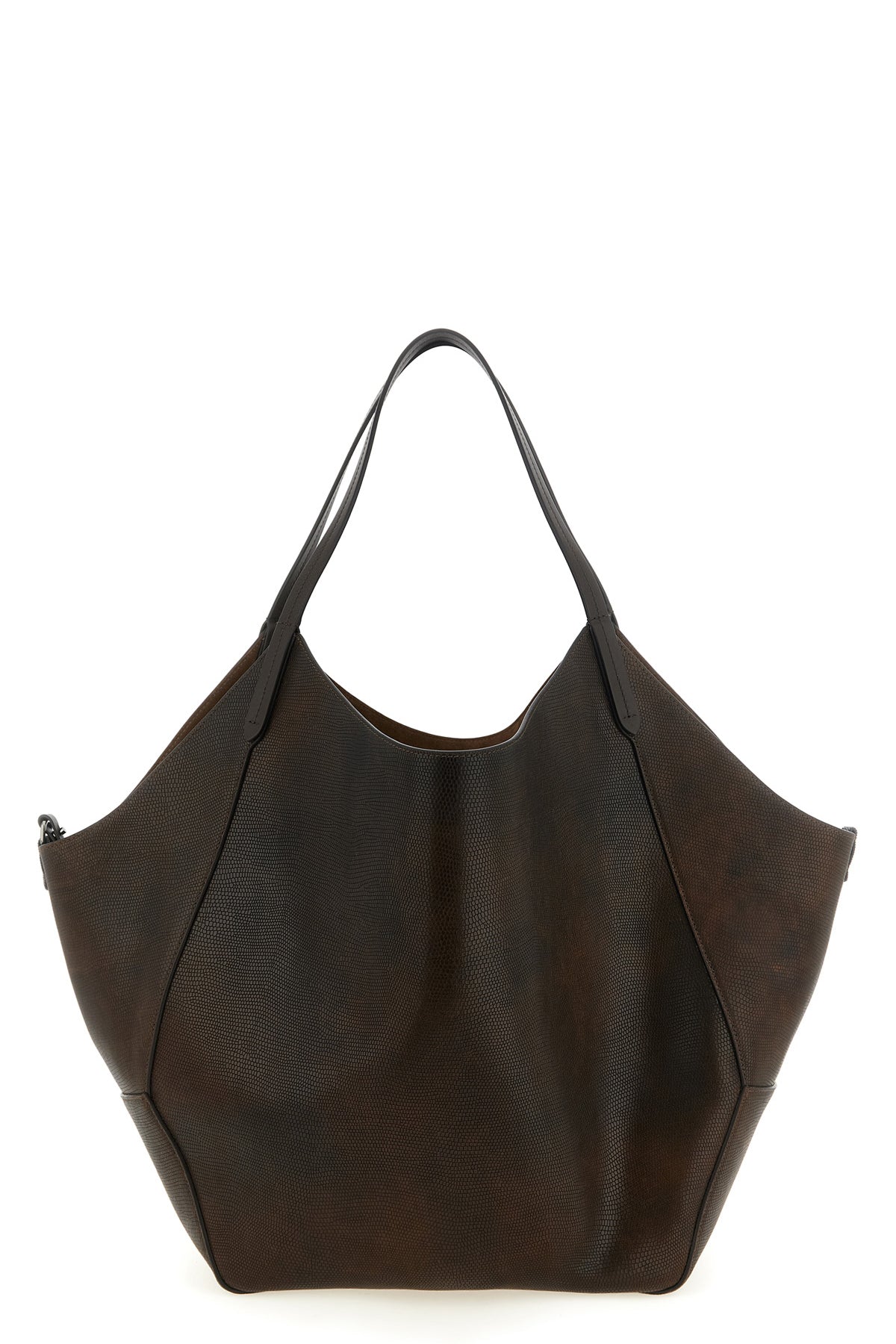 BRUNELLO CUCINELLI OS the brunello cucinelli shopping bag redefines everyday volumes through a destruc