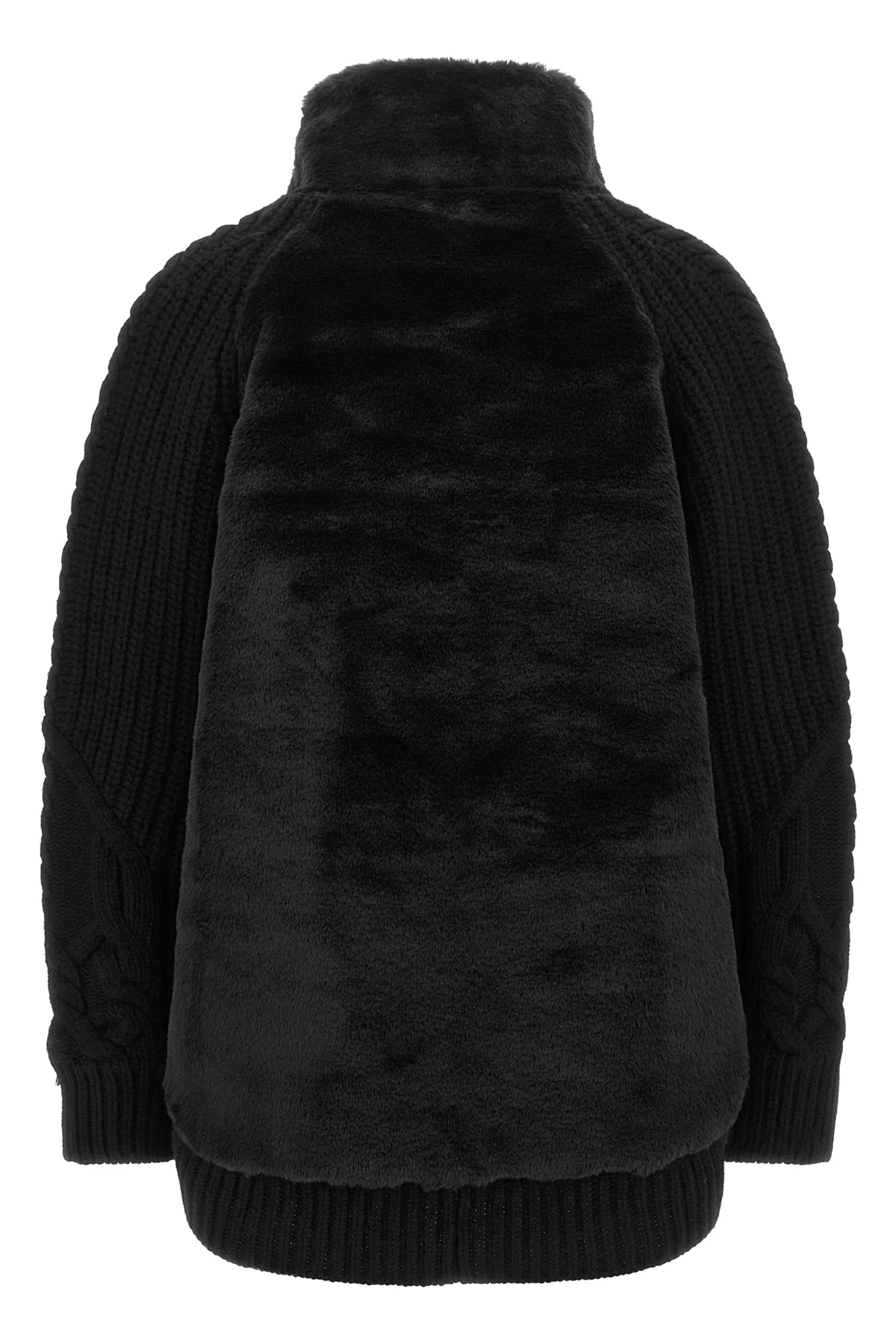 HERNO 38 the herno maglia collo alto wool cardigan redefines the codes of knitwear throug