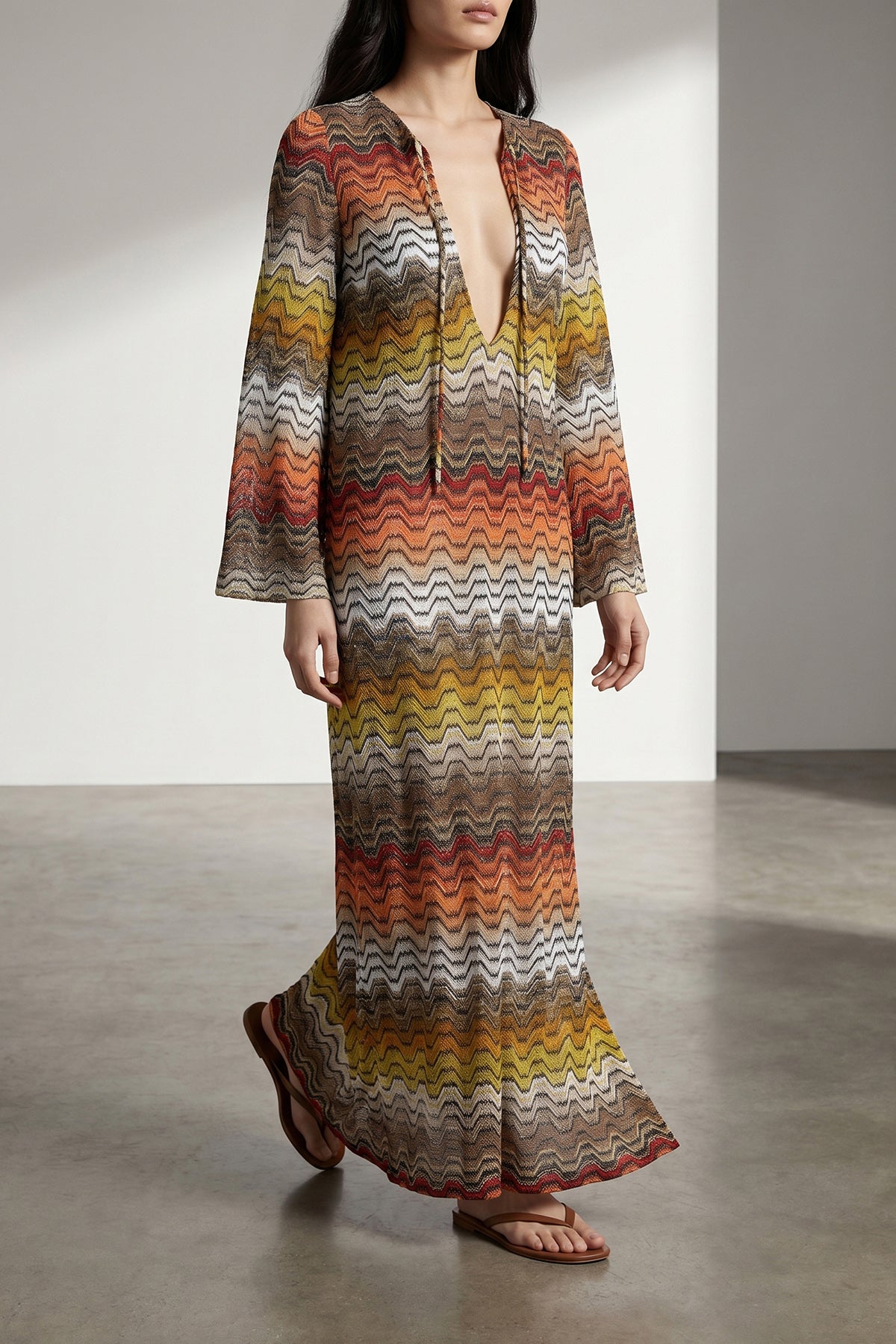 MISSONI 40 long dress in viscose blend lamé made