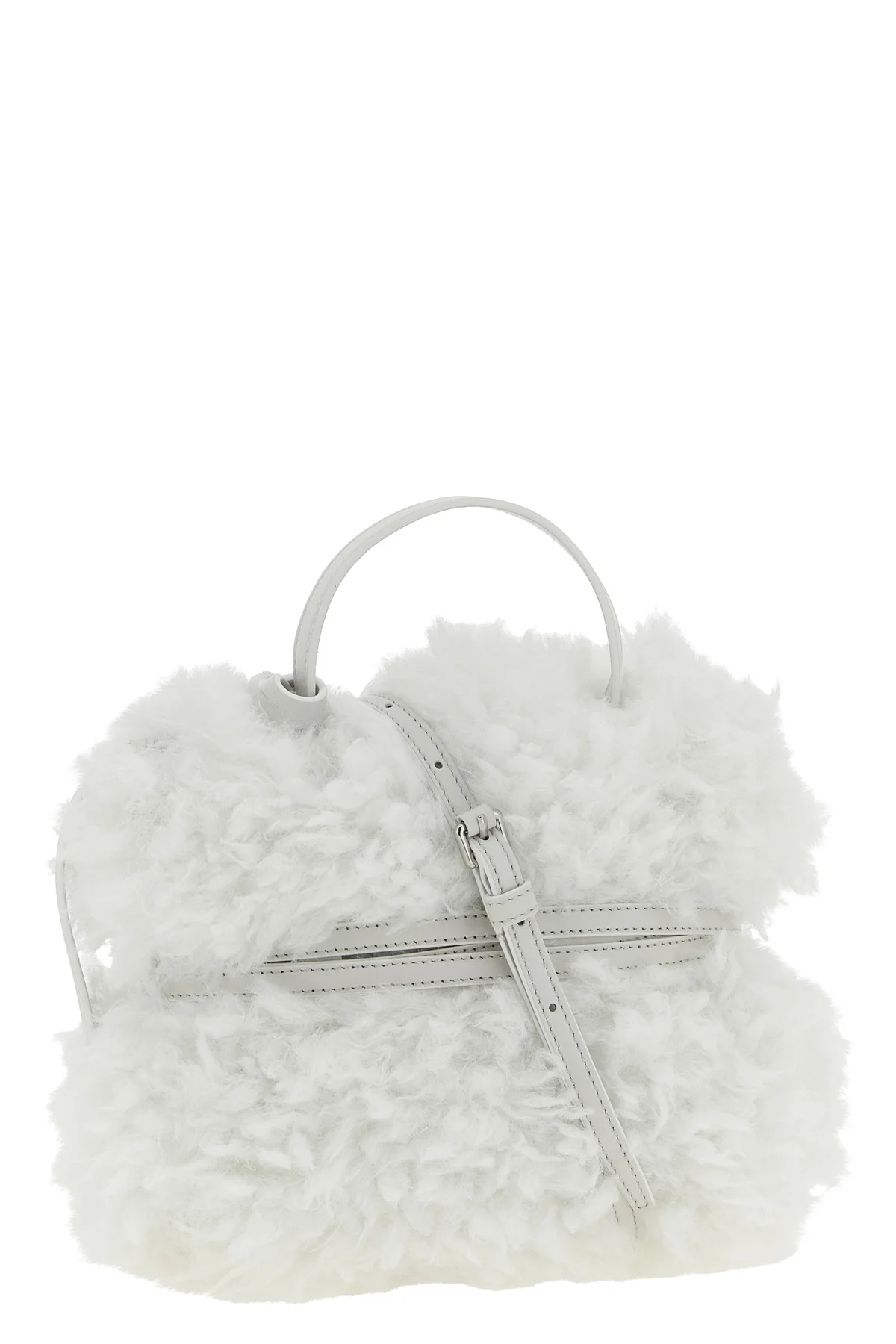 MOSCHINO OS moschinos tie me small handbag stands out for its soft and unstructured silho