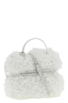 moschinos tie me small handbag stands out for its soft and unstructured silho