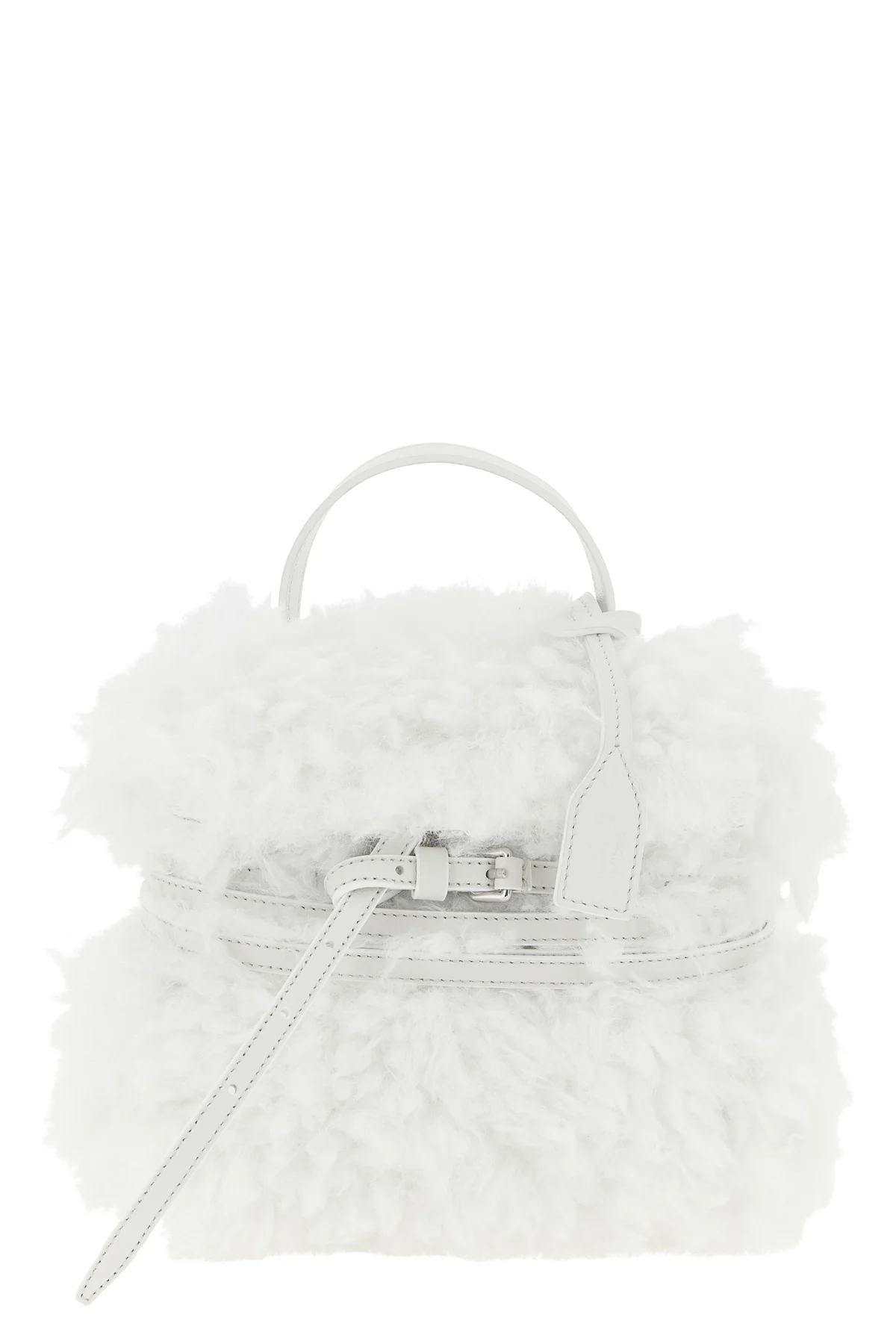 MOSCHINO OS moschinos tie me small handbag stands out for its soft and unstructured silho