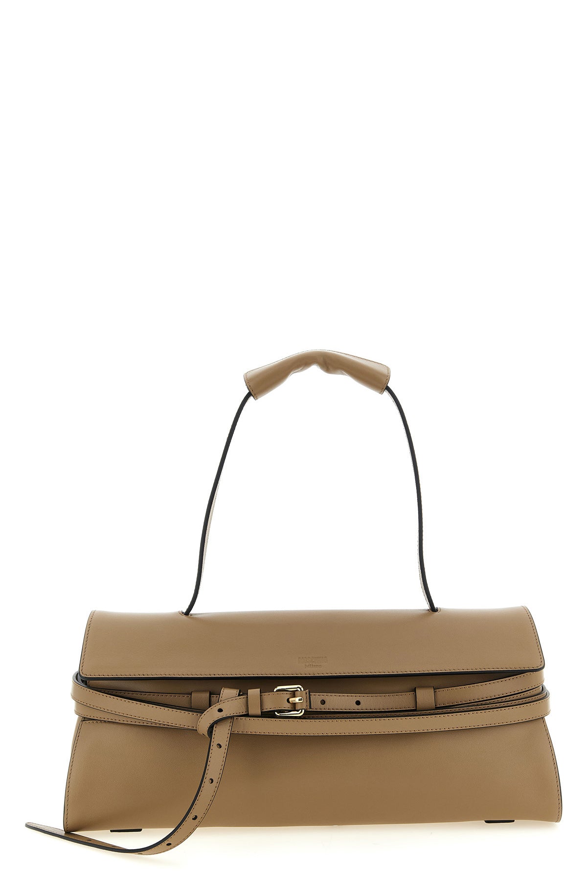 MOSCHINO OS tie me leather shoulder bag