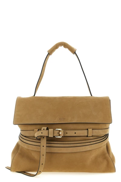 tie me suede shoulder bag